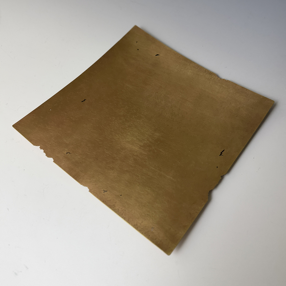 宣徳四方虫喰菓子器