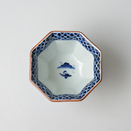 「No.11　祥瑞山水図八角小向付 / Small bowl with landscape design, Sometsuke」の写真　その2