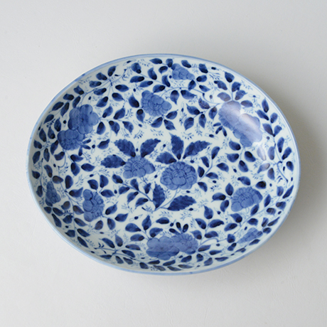 「No.13　草花散文楕円中皿 / Oval dish with scattered flowers design, Sometsuke」の写真　その1