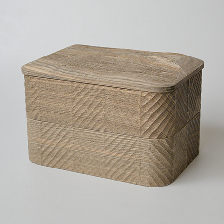 「No.17　我谷手重　神代タモ / Double-tiered Box, Wagata style, Ancient Japanese ash」の写真　その1