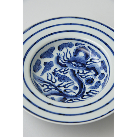 「No.5　横縞龍文リム皿　七寸　 / Dish with dragon design, Sometsuke」の写真　その2