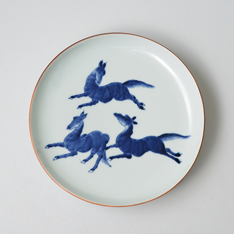 「No.7　飛馬文皿　七寸 / Dish with horse design, Sometsuke」の写真　その1