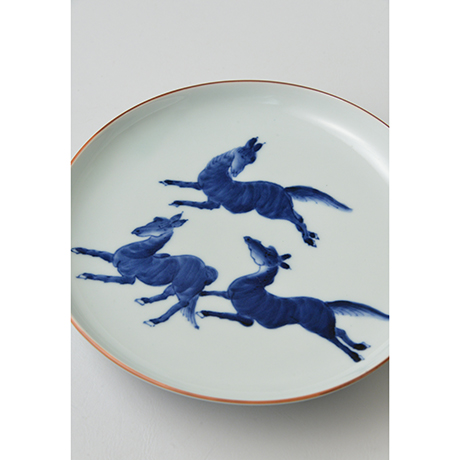 「No.7　飛馬文皿　七寸 / Dish with horse design, Sometsuke」の写真　その2