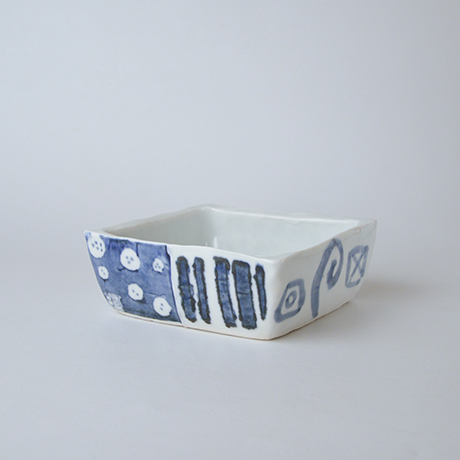 「No.73-1　正角平小鉢 / Square bowl, Sometsuke」の写真　その1