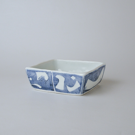 「No.73-3　正角平小鉢 / Square bowl, Sometsuke」の写真　その1