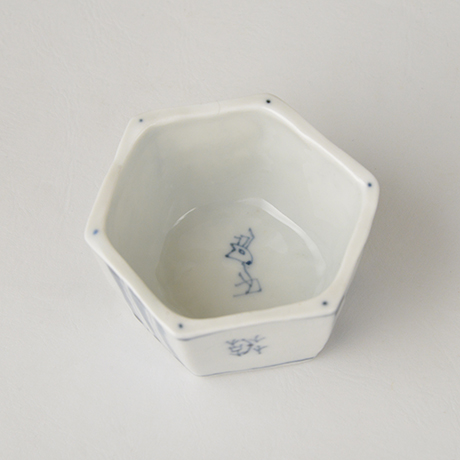 「No.80-1　六角小鉢 / Small bowl, Hexagonal shape, Sometsuke」の写真　その3