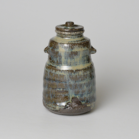 「No.10　石斑茶入 / Tea caddy, Ishi-madara (Stone ash glaze)」の写真　その1