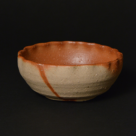 「No.50　備前火襷輪花鉢 / Bowl, Bizen hidasuki, Petal shape」の写真　その2