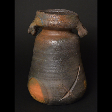 「No.64　備前窯変耳付花入 / Vase, Bizen yohen」の写真　その1