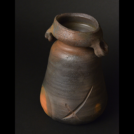 No.64 備前窯変耳付花入 / Vase, Bizen yohen | しぶや黒田陶苑