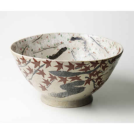 「2. 北大路魯山人 雲錦鉢　/　KITAOJI Rosanjin　Bowl, Unkin motif (Cherry blossom and Maple)」の写真　その1