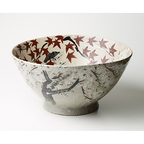 「2. 北大路魯山人 雲錦鉢　/　KITAOJI Rosanjin　Bowl, Unkin motif (Cherry blossom and Maple)」の写真　その2