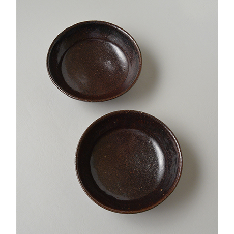 「No.S-34 黒唐津皿 五客 / A set of 5 dishes, Kuro-karatsu」の写真　その1