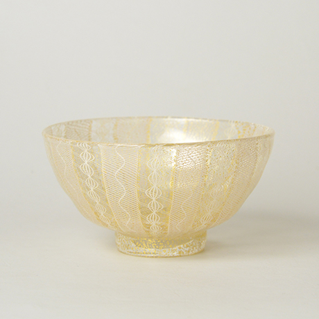「HP13 小西潮 嶋台 金茶盌 / KONISHI Ushio  Chawan, Glass with Gold decoration」の写真　その2