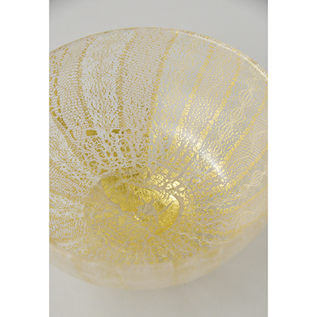 「HP13 小西潮 嶋台 金茶盌 / KONISHI Ushio  Chawan, Glass with Gold decoration」の写真　その7