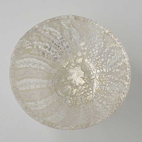 「HP14 小西潮 嶋台 銀茶盌 / KONISHI Ushio  Chawan, Glass with Silver decoration」の写真　その5