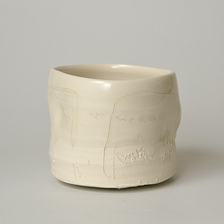 「HP2 内田鋼一 硝子釉線刻文茶碗 / UCHIDA Koichi  Chawan, Glass glaze with carving pattern」の写真　その4