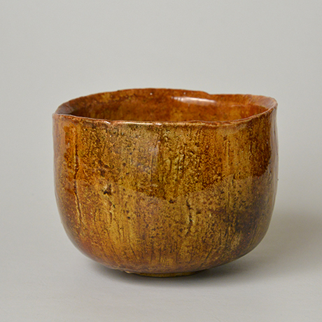 「HP21 直木美佐 赤楽茶盌 銘『夕顔』 / NAOKI Misa  Chawan, Red Raku ware, ‘Yu-gao’」の写真　その1