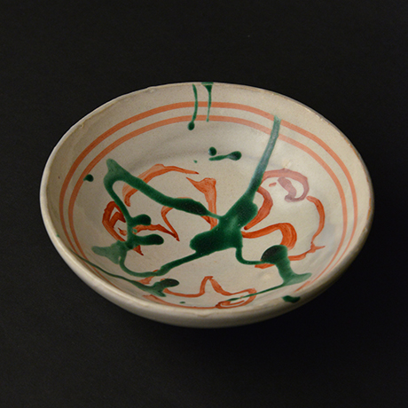 「K-3 石黒宗麿　加彩三羊文盌　/  ISHIGURO Munemaro　Chawan, Overglazed enamels, Three colored」の写真　その1