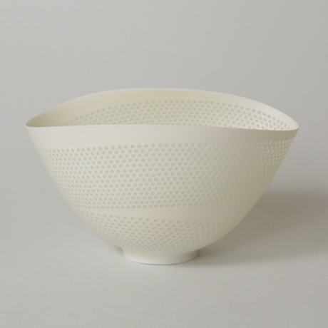 「HP38  新里明士 光碗 / NIISATO Akio  Chawan, White porcelain, Luminescent vessel」の写真　その3