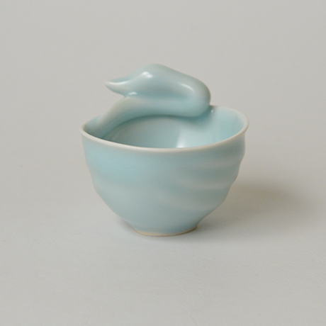 「No.41　鈴木治　酒碗 / SUZUKI Osamu　Sake cup, Bluish white porcelain, ‘Shuwan (Swan)’」の写真　その3