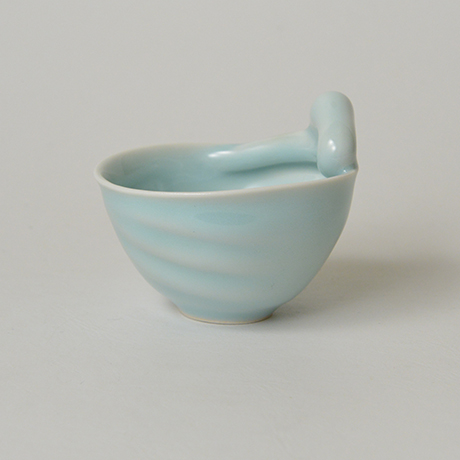 「No.41　鈴木治　酒碗 / SUZUKI Osamu　Sake cup, Bluish white porcelain, ‘Shuwan (Swan)’」の写真　その4