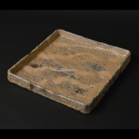 「No.19　鼠志野角皿 / Square dish, Nezumi-shino」の写真　その2