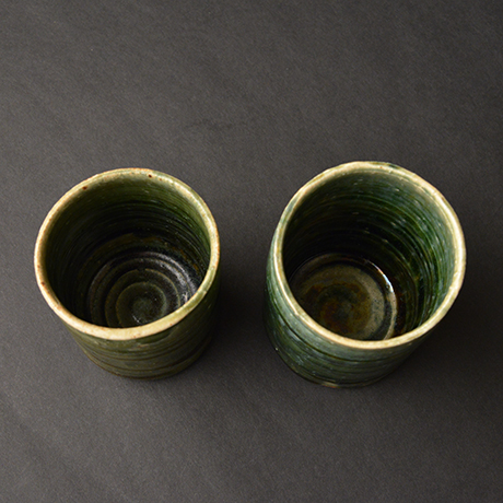 「No.29　オリベ湯呑 ( 一対) / A pair of Yunomi, Oribe」の写真　その6