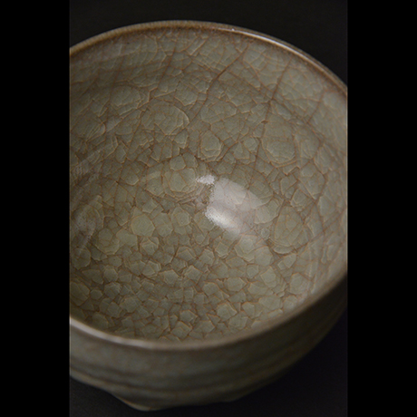 「No.8　窯変米色瓷盌 / Chawan, Yohen Beishokuji, Celadon」の写真　その8