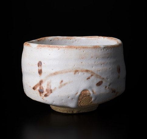 「No.116　志野　（橋の絵）　／　Chawan, Shino, Bridge design」の写真　その1