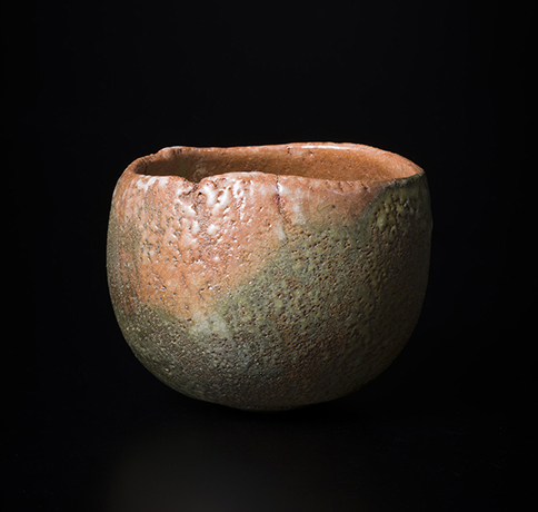 「No.14　赤楽　銘：槇立山　／　Chawan, Red Raku, “Maki Tatsu Yama”」の写真　その1