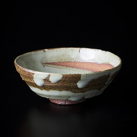 「1.　白濁盌　銘「水月」／Chawan, Madara, “Suigetsu” named by Sokuchusai」の写真　その1