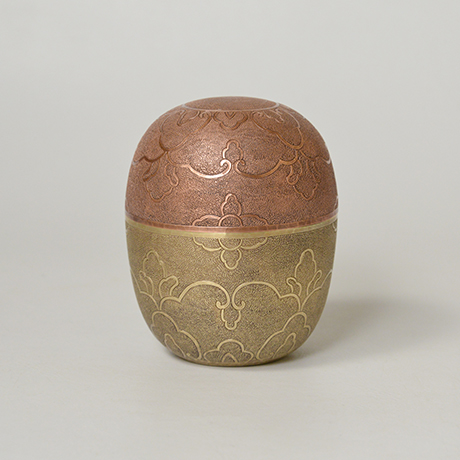 「No. 10　唐花文茶器 / Tea caddy, Arabesque, brass, copper」の写真　その1