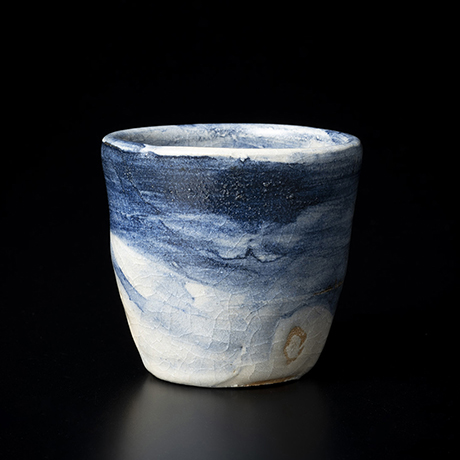 「No.33　呉須刷毛盃／Sake cup, brush marked in blue」の写真　その1