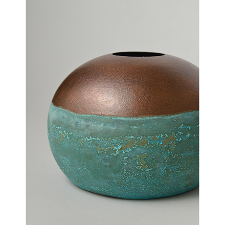 「No. DM6　銅緑青丸 / Artwork, Cut sphere, Verdigris copper」の写真　その7