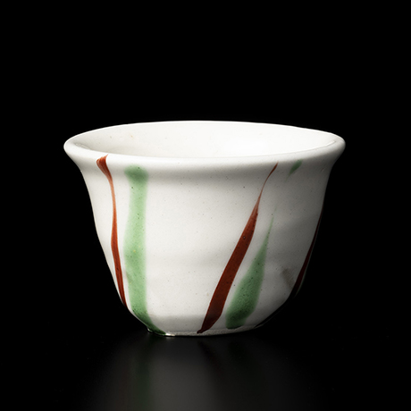 「No.11　酒觴（色絵筋文）／Sake cup, Iro-e (overglaze enamels), line design」の写真　その1