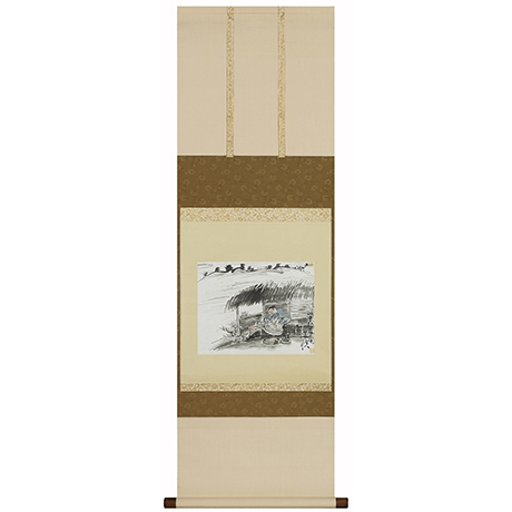 「No.30 山中陶房之図 / Hanging scroll, Pottery studio on a mountain」の写真　その2