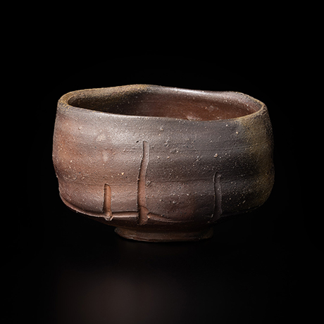 「No.49 備前沓茶盌　銘「訪れ」 / Tea bowl, Elliptical shaped, Bizen, “Otozure”」の写真　その2