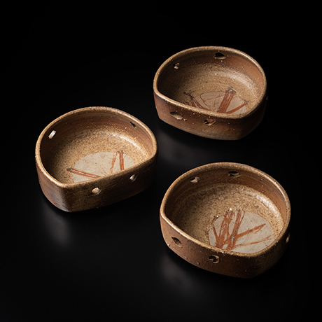 「No.61 備前半月向付　五人 / A set of five dishes, Bizen」の写真　その1