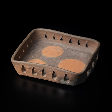 「No.62 備前長角透鉢 / Rectangular bowl, Bizen」の写真　その1