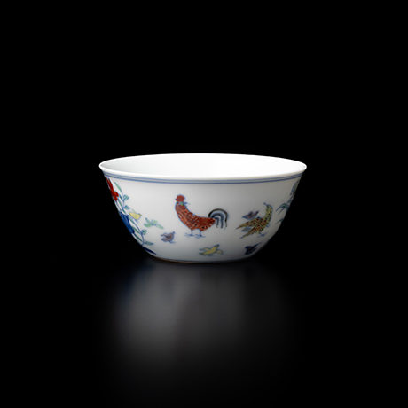 「18. 豆彩鶏図杯 / Sake cup with bird motif, Chinese doucai」の写真　その2