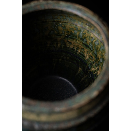「4. 青織部窯変壷 / Vessel, Ao-oribe」の写真　その2