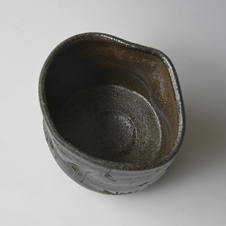 「No.2 種子島熊野土南蛮焼〆線刻文茶盌 / Tea bowl, Engraving motif, Yokino clay, Tanegashima」の写真　その5