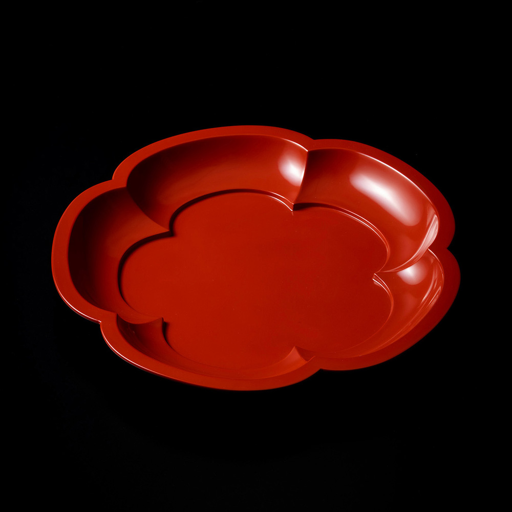 レッドプリンス錦 黒田辰秋 乾漆金鎌倉梅花盆 | しぶや黒田陶苑