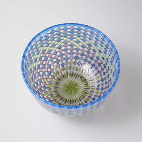 「No.2 ブルーアーガイル / Tea bowl, Glass, “Blue Argyle”」の写真　その3