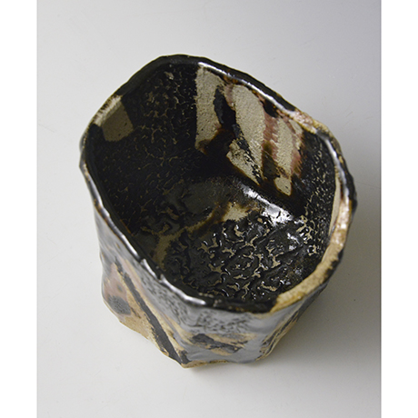 「No.1 黒織部茶盌　銘「驪駒」 / Tea bowl, Kuro-oribe, “Riku (Black horse)”」の写真　その5