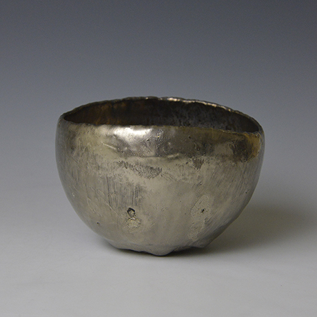 白金彩線刻茶盌