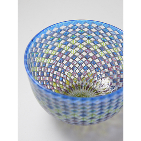 「No.2 ブルーアーガイル / Tea bowl, Glass, “Blue Argyle”」の写真　その5