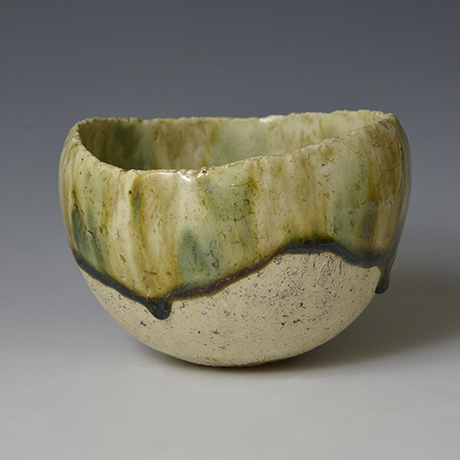 内田鋼一氏作 六角盃(中、ガラス釉) 内田鋼一作品展】Exhibition of UCHIDA Koichi | しぶや黒田陶苑